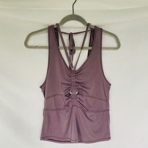 Free People light purple cut out tank